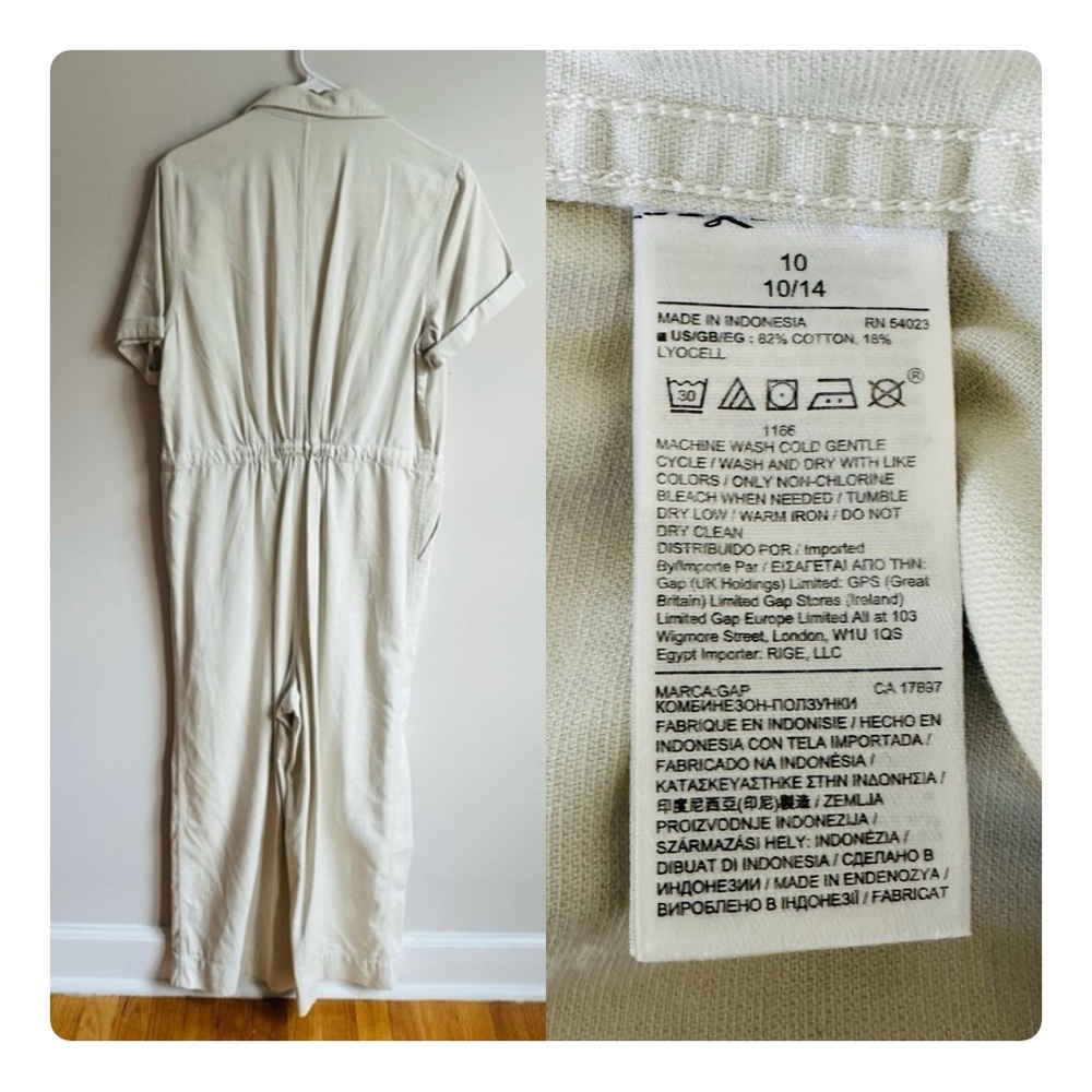 ★ Gap Utility Jumpsuit - Color Off white/ Grey Stone ★ - Picture 6 of 17